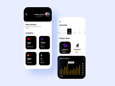 Fitness tracker app app design designer fitness mobileapp mobiledesign ui ux