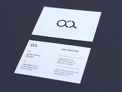 Brand Identity - ACA Holding Ltd. branding logo print visual identity
