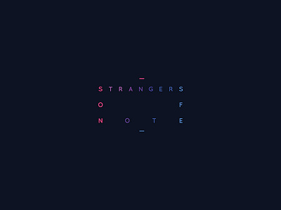 Strangers of Note design graphic design logo type logo