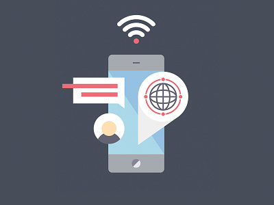 All day, every day. icon illustration illustrator mobile vector