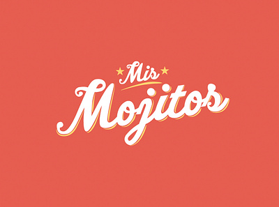 Mojitos branding cuba lettering mojito type