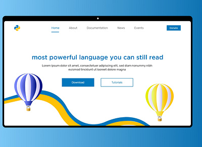 Python - Landing page Redesign 3d adobe xd branding design figma google graphic design illustration landing page logo microsoft minimal programing language python rebuild redesign trending design ui web website design