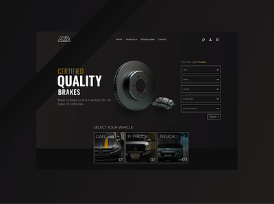 B2C Product Page – Centro Automotriz b2c brakes car ecommerce hero section ui design ux design web design