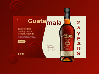 Daily UI 003 – Landing Page 003 alcohol bottle daily 100 challenge dailyui dailyui 003 landing page red