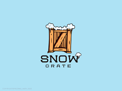 Snow Crate box crate graphic design illustrator logo logo design snow vector wood wooden