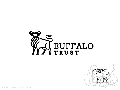 Buffalo Trust buffalo design geometric logo graphic design icon illustrator logo logo design trust vector