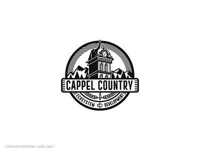 Cappel Country Ecosystem Development branding clock tower design development ecosystem emblem emblem logo graphic design illustrator logo logo design vector