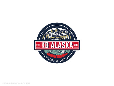 KB Alaska Seafood Co Limited adobe illustrator alaska branding design emblem emblem logo graphic design illustrator label label design logo logo design packaging design seafood vector