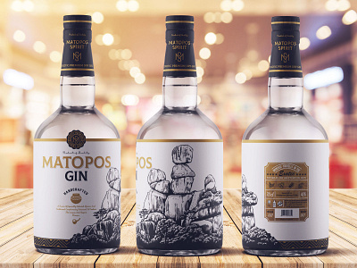 Matopos Gin Label Design