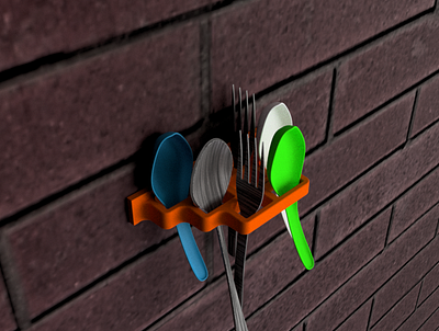 Spoon stand autodesk inventor design rendering