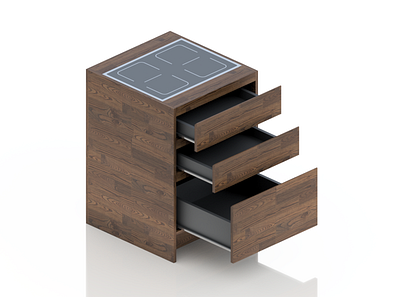 Kitchen drawer autodesk inventor design fusion 360 rendering