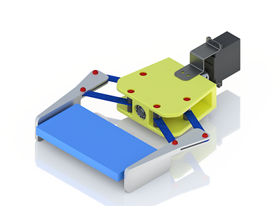 Robotic gripper autodesk inventor design fusion 360 illustration rendering
