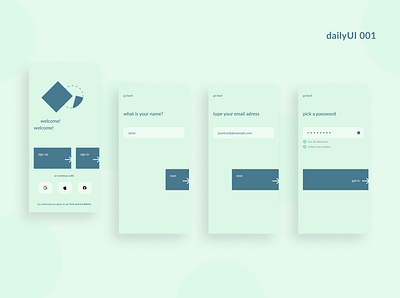 SignUP. #DailyUI_001 app ux dailyui 001 dailyui 001 dailyui design figmadesign flat minimal ui