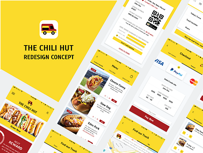 The Chili Hut App Design Concept app design dinning qsr restaurant ui ux