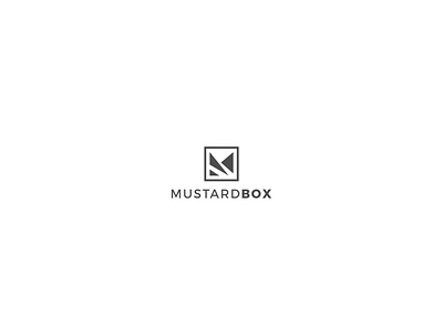 MustardBox absract branding clothing letter logo minimal
