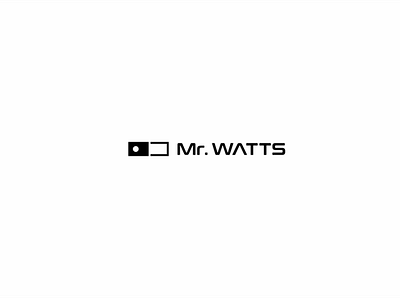MR WATTS logo minimal modern