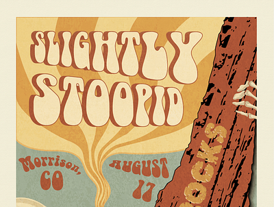 Slightly Stooped Gig Poster creative creative design design graphic design illustration music typography