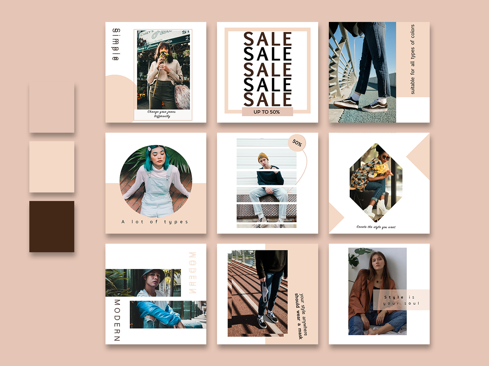 Minimalist Jeans Fashion Feed Instagram by Abil on Dribbble