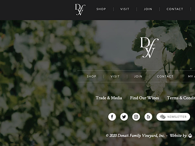 Vineyard and Winery Website Design