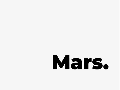 Mars. space typography