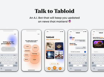 Tabloid 01 - 01 app app bot app design artificialintelligence bot login personalisation tabloid ui ux uxui