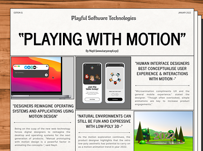 Playing with Motion motion product productdesign ui ux