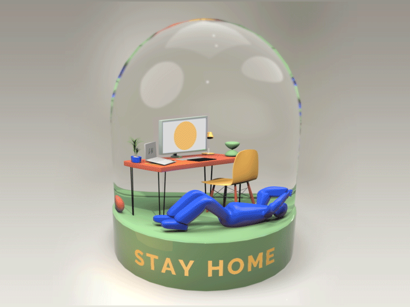 Stay home and stay healthy 3d animation cinema 4d coronavirus covid19 design desktop fitness health illustraion situps sports stayhome staysafe work worklifebalance