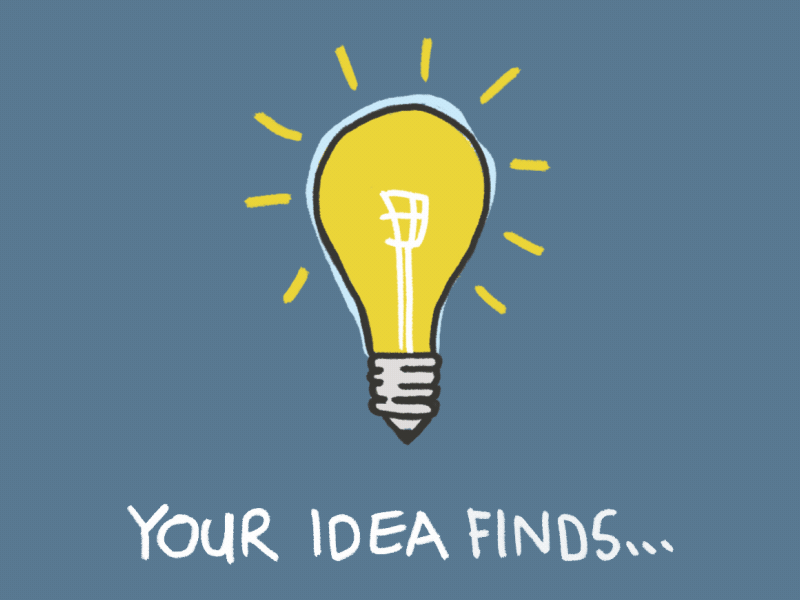 Your idea finds funding animation cell animation finance funding illustration infographics simple sketch start up