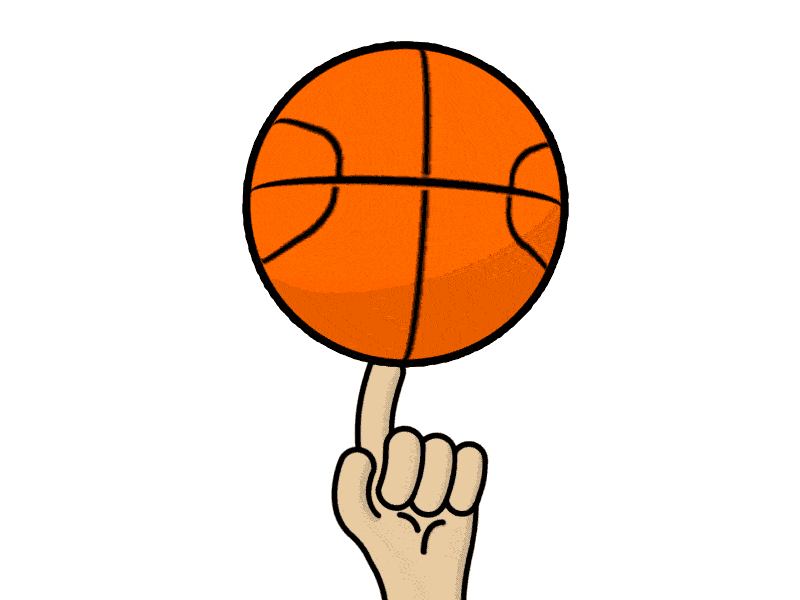 Basket Ball Spin animation basketball hand illustration loop nba orange spin sport vector