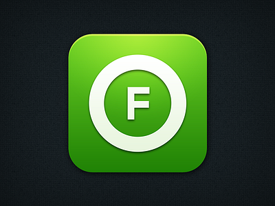 OF iOS Icon app green grey icon ios iphone logo texture