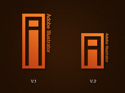 Ai Mark V.1 and V.2 brand branding brown grey logo mark orange type