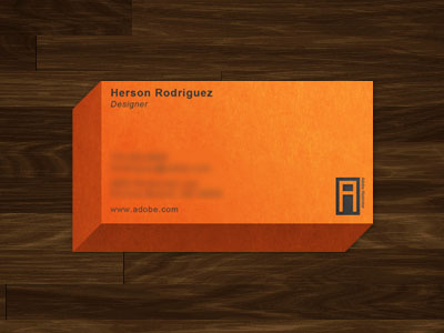 Ai Business cards adobe black grey illustrator interface logo orange wood