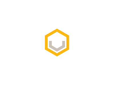 V Mark brand font hexagon identity logo mark type v
