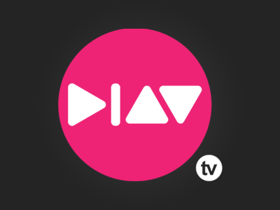 Play tv Logo black grey logo pink play television tv white