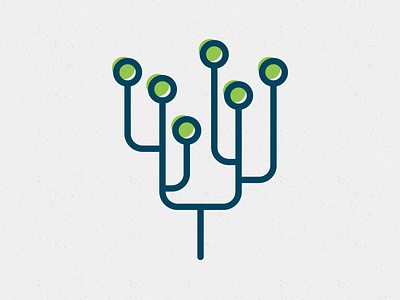 Tech Tree blue brand green identity logo mark tech texture tree