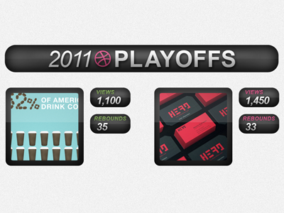 Dribbble Playoffs black button buttons dribbble green nba pink pro shine