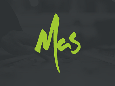 Mas Radio brand font green grey identity logo mark type