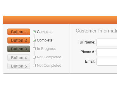 UI WIP buttons grey interface orange ui