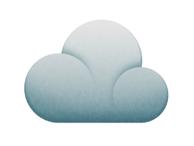 Cloud blue cloud grey icon white