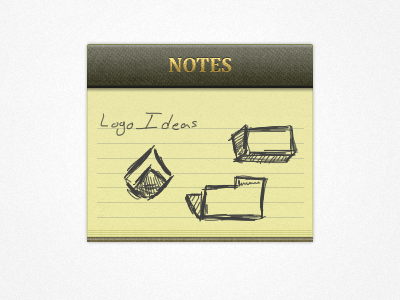 Note Pad book icon logo notes pad yellow