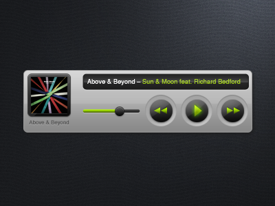 Music Player WIP buttons green grey interface music player ui