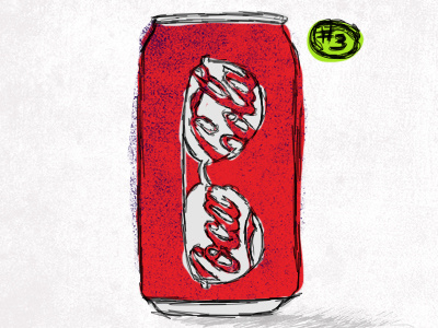 My 3rd Coke today coke green illustration purple red texture