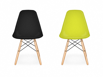 Eames Chairs black chair green icon white wood