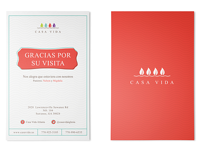 Gracias Card blue card logo red white