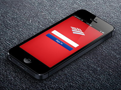 Bank Of America Sign In app blue iphone5 log in red sign in ui white