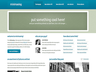 Minimaxing - HTML5 Free Site Template