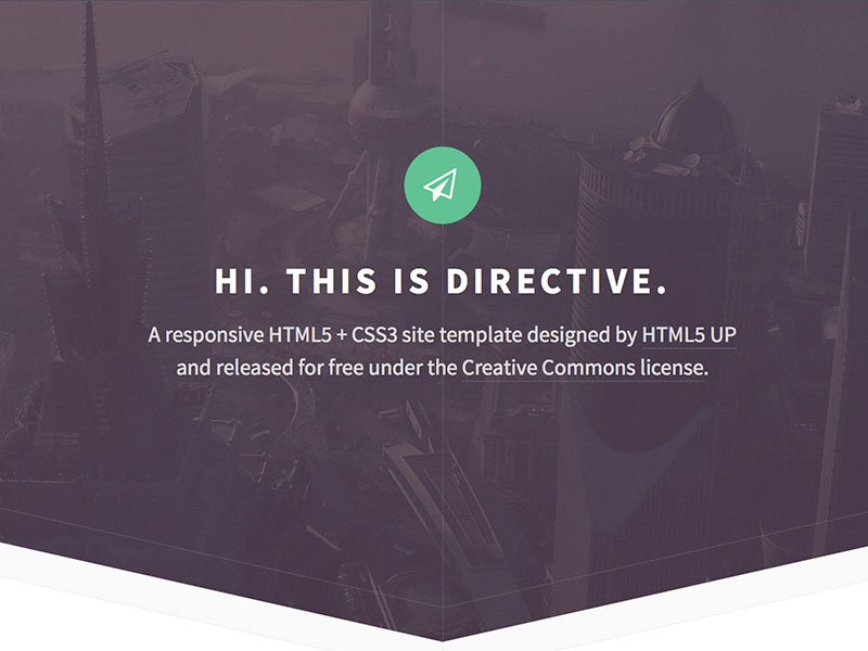 Directive - Responsive Free Site Template html5 css3 responsive dark green magazine