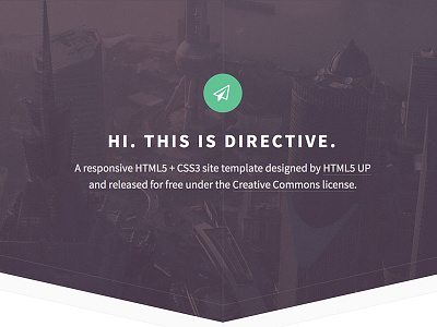 Directive - Responsive Free Site Template css3 dark green html5 magazine responsive