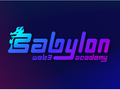 Babylon Academy - Logos branding crypto design dragon gradient graphicdesign illustration logo studio vector