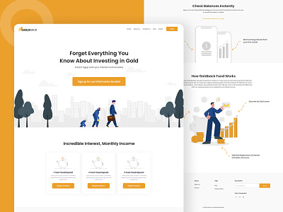 Goldback -Landing Page animation branding graphic design landing page motion graphics ui webdesign